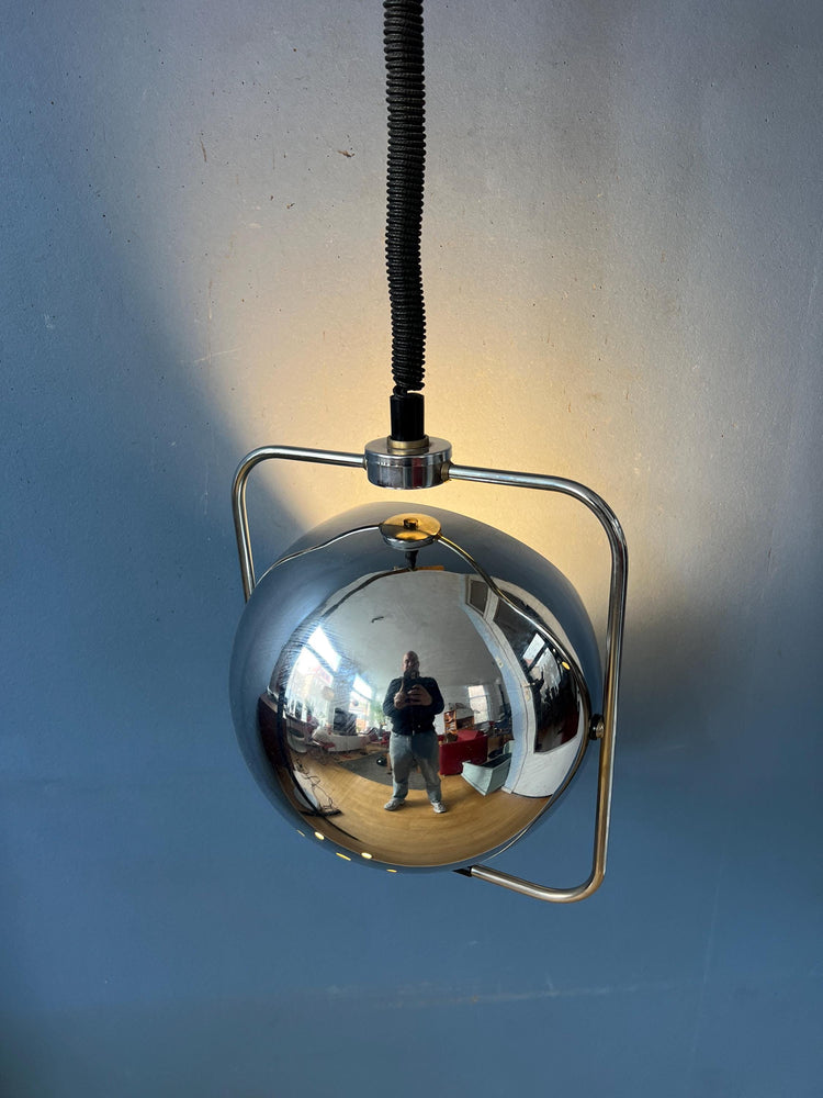 Chrome Mid Century GEPO Eyeball Pendant Lamp