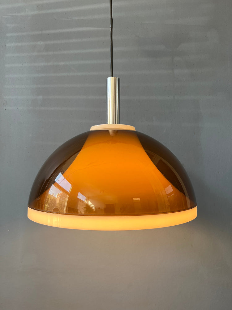 Dijkstra Brown Smoked Acrylic Glass Space Age Pendant Lamp