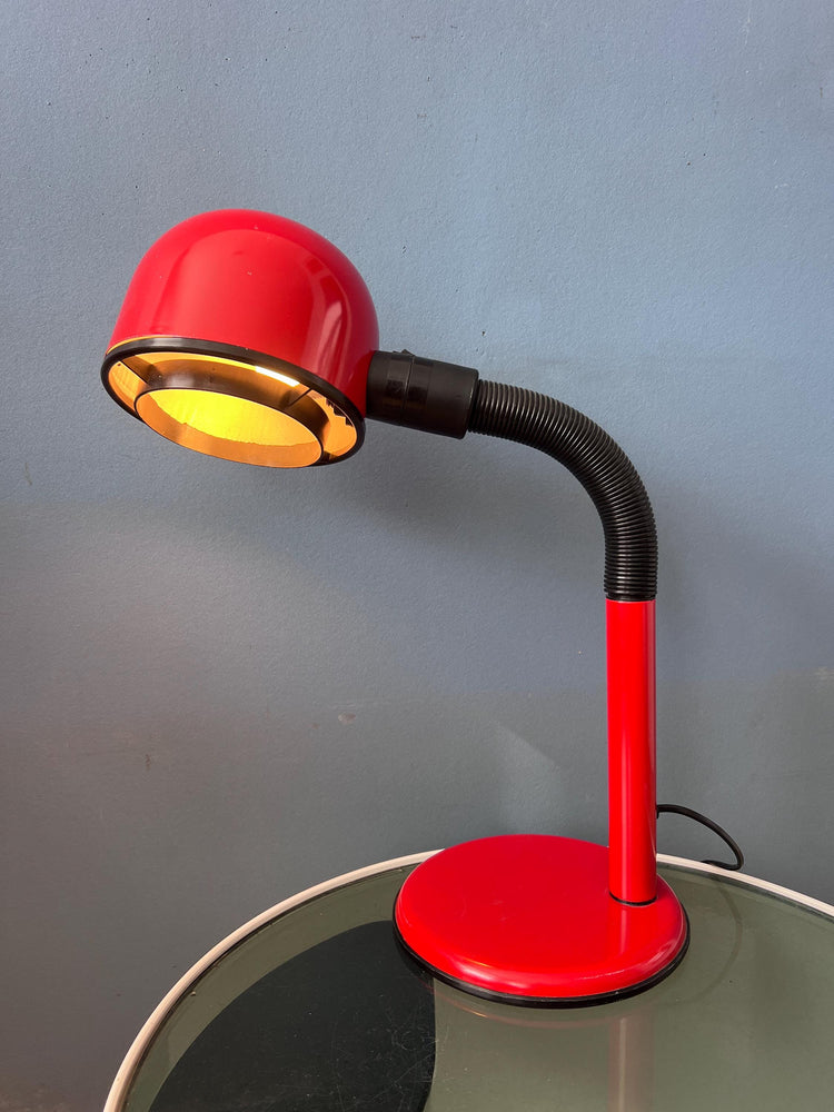 Mid Century Flexible Red Space Age Table Lamp