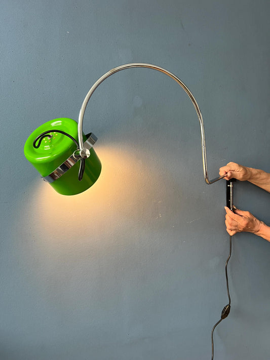 Anvia Wall Lamp - Space Age Wall Sconce - Green Light Fixture - Arc Lamp