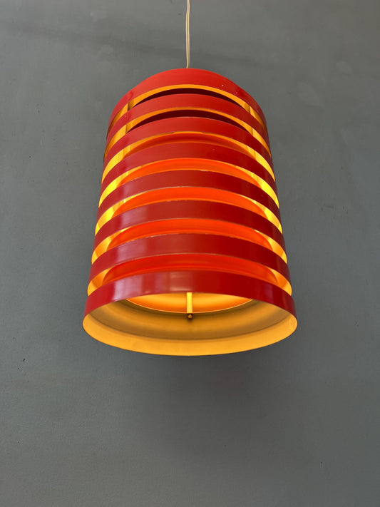 Vintage Red Danish Mid Century Pendant Lamp