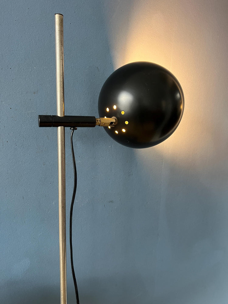 Vintage Mid Century Black Eyeball Floor Lamp