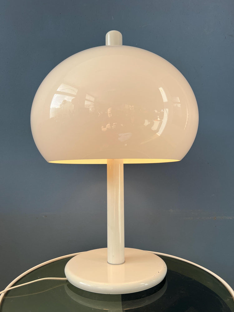 White Vintage Dijkstra Space Age Mushroom Table Lamp