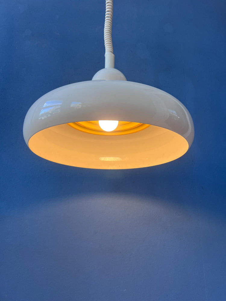 Mid Century Beige UFO Hanging Lamp by Knud Christensen