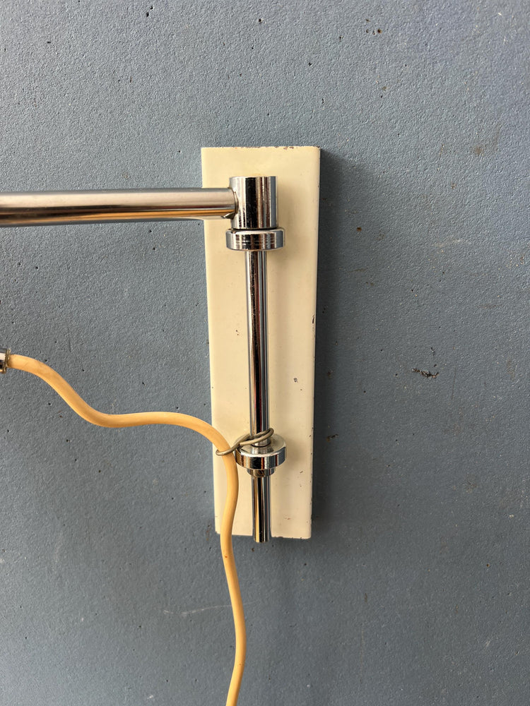 Beige Herda Diabolo Mid Century Swing Arm Wall Lamp