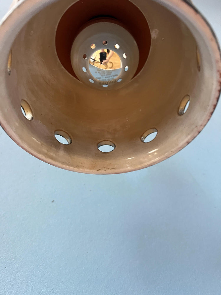 Brown Mid Century West Germany Ceramic Pendant Lamp