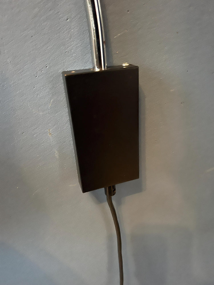 Chrome Herda Eyeball Space Age Arc Wall Lamp