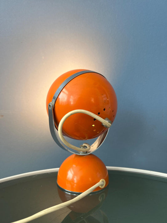 Orange Mid Century Space Age Eyeball Table Lamp