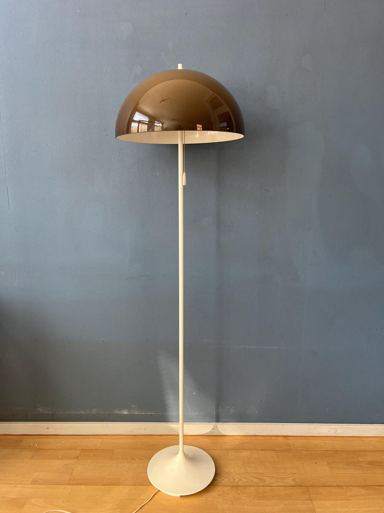 Vintage GEPO Mushroom Floor Lamp with Brown Faded Acrylic Glass Shade