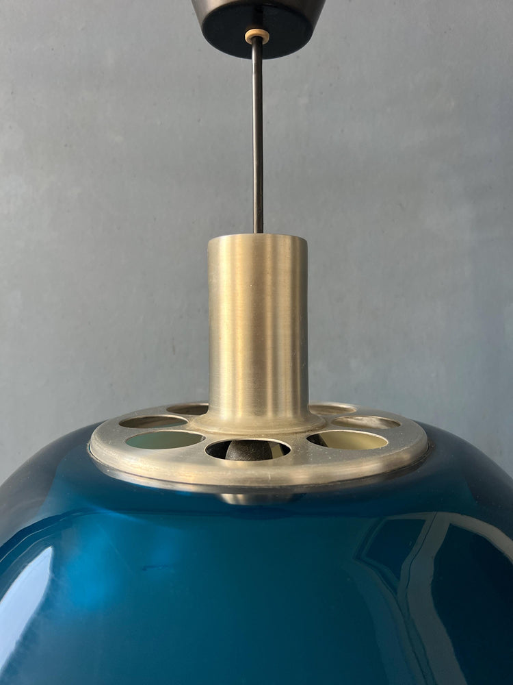 Blue UFO Flying Saucer Space Age Pendant Lamp