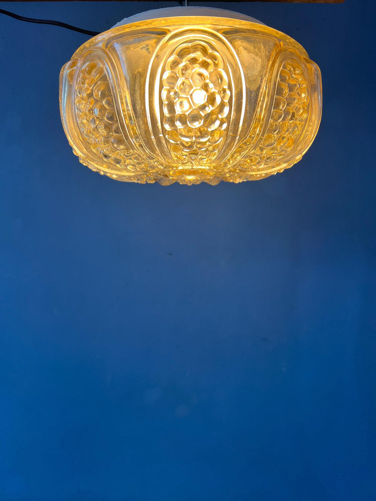 30s Flush Mount Glass Ceiling Lamp