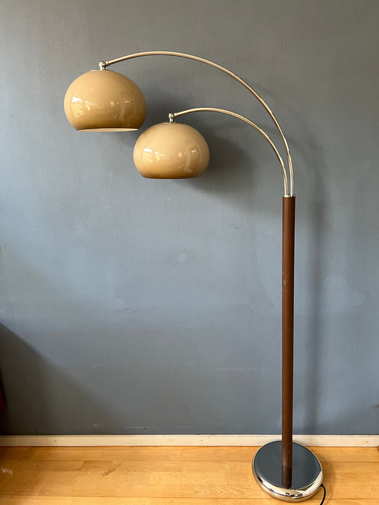 Mid Century Dijkstra Double Arc Mushroom Floor Lamp