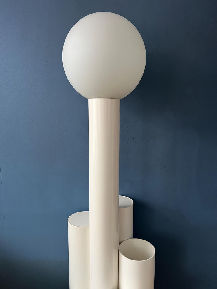 White 'Close Encounter' Floor Lamp and Plant Stand by Kerst Koopman