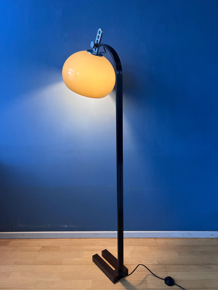 Vintage Dijkstra Mushroom Floor Lamp | Brown Mid Century Space Age Light