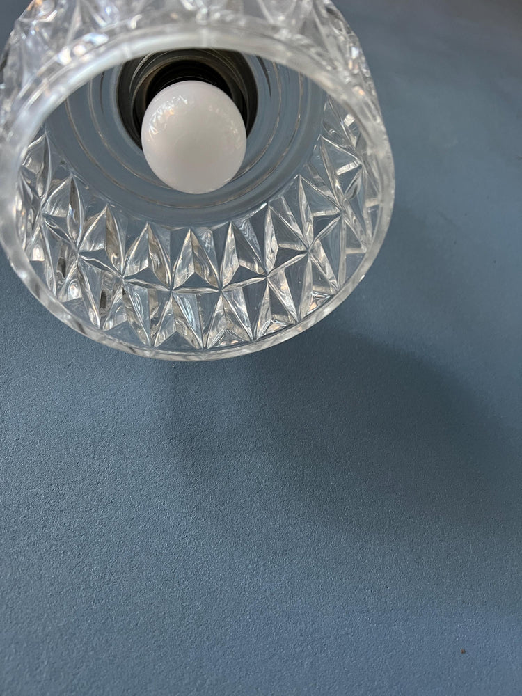 Mid Century Crystal Glass Pendant Lamp