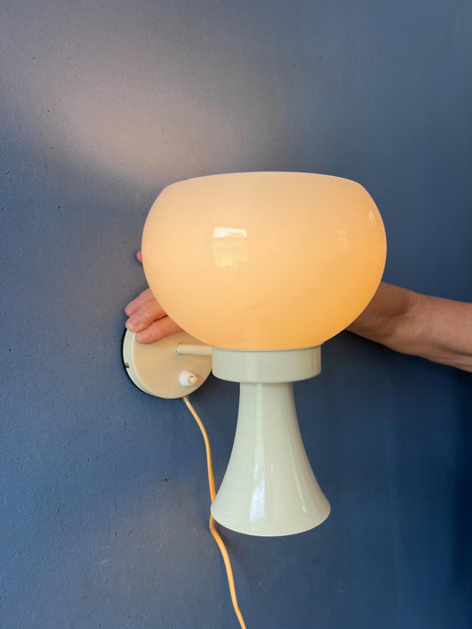 Vintage Herda Diabolo Mushroom Wall Lamp | 1970s Space Age Wall Light