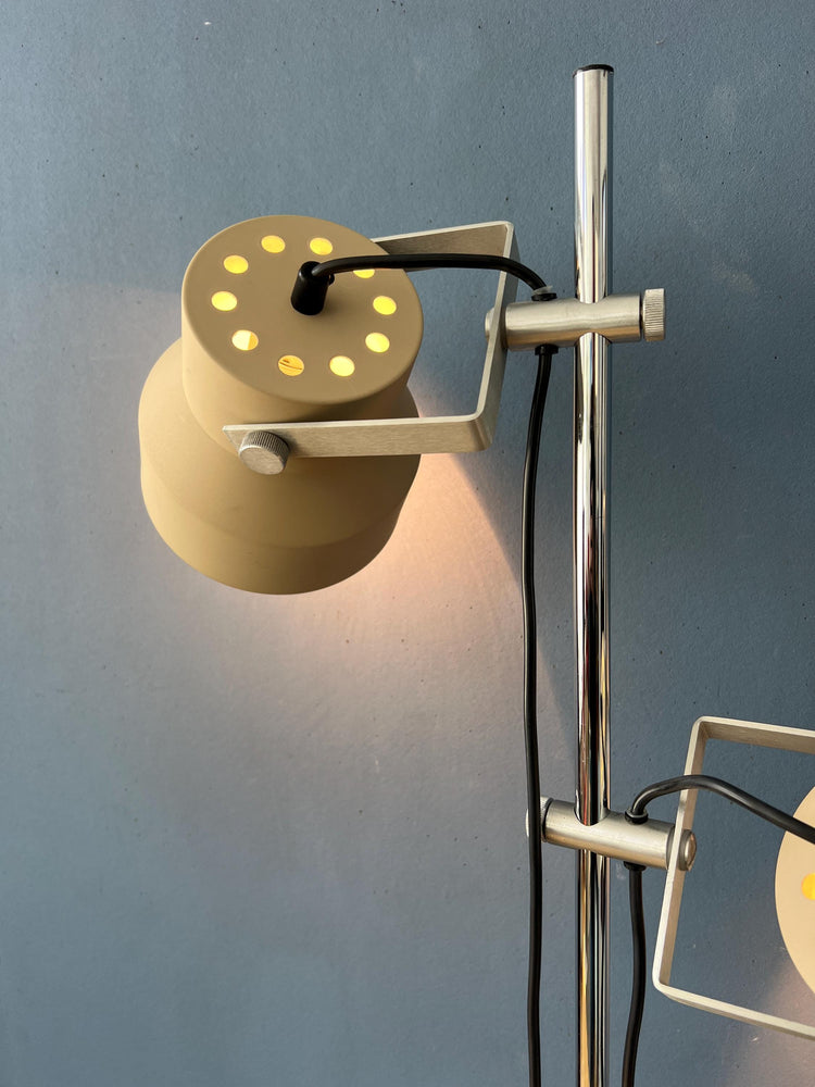 Mid Century Beige Dijkstra Space Age Floor Lamp