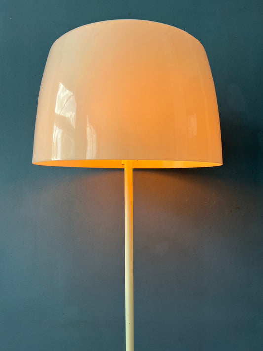 Mid-Century White Willem Hagoort Floor Lamp