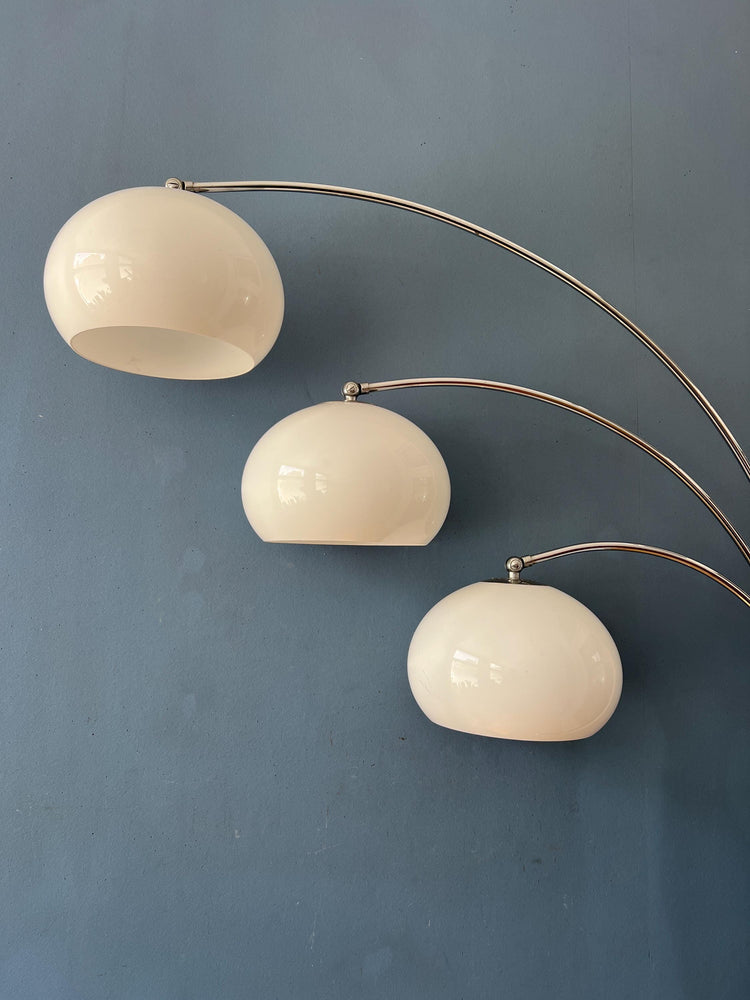 Vintage Dijkstra Space Age Mushroom Triple Arc Floor Lamp