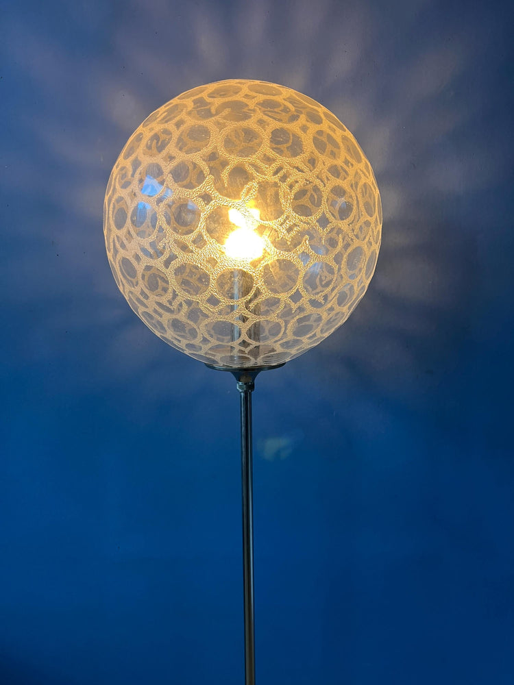 Vintage Glass Floor Lamp by Doria Leuchten