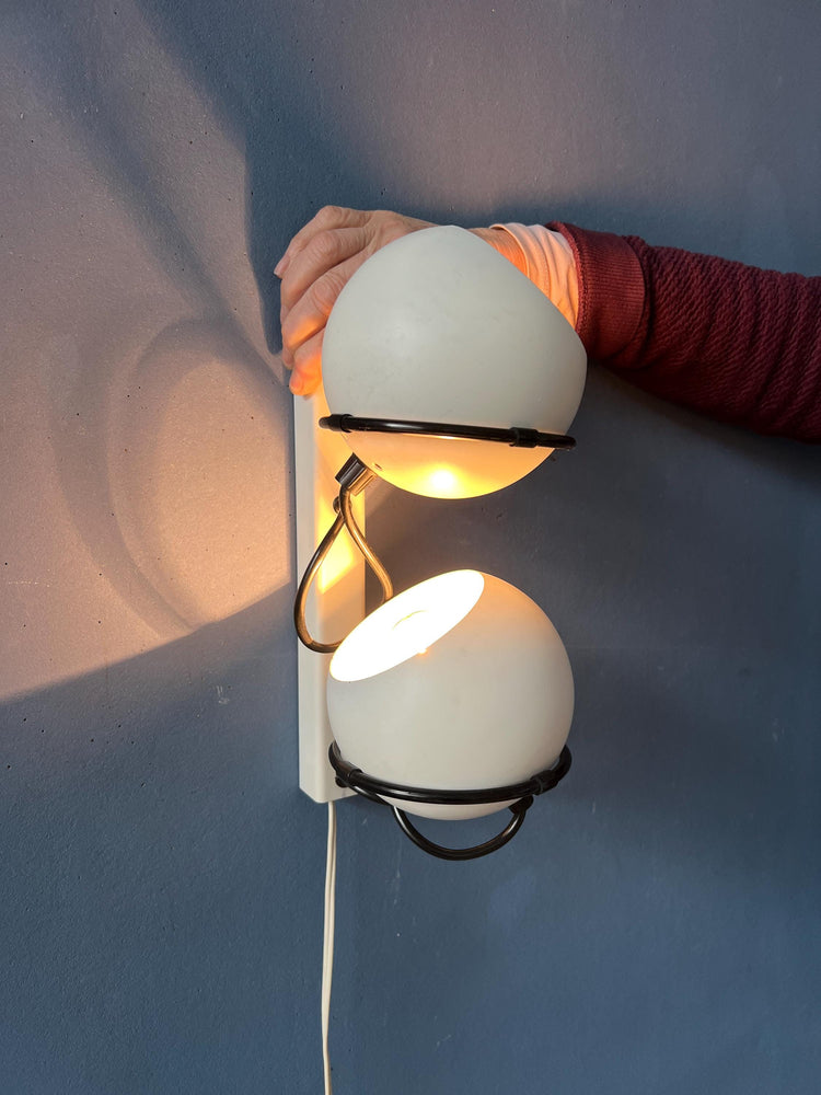White GEPO Space Age Eyeball Wall Lamp