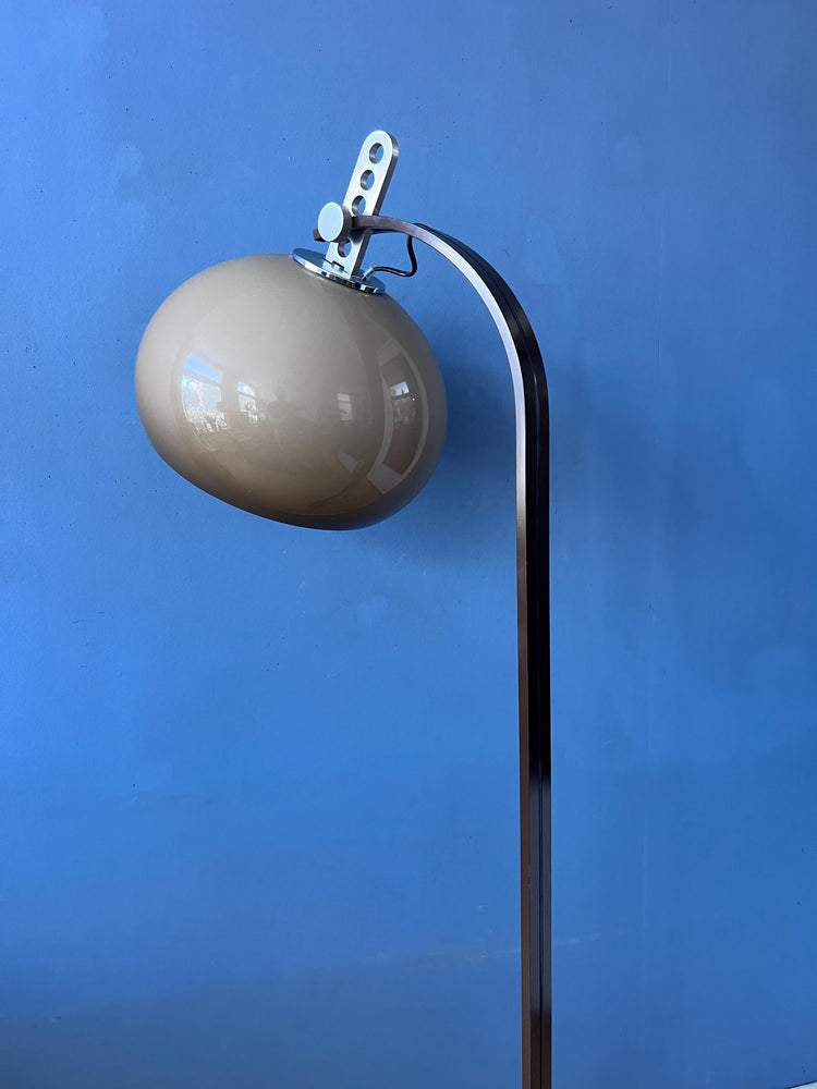 Vintage Dijkstra Mushroom Floor Lamp | Brown Mid Century Space Age Light
