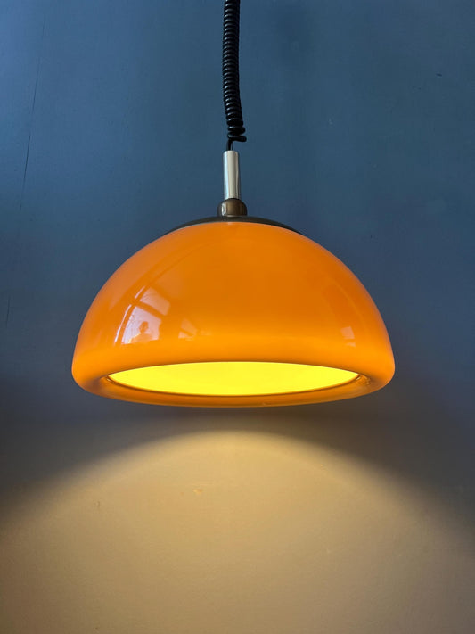 Vintage Cosack Leuchten Plexiglass Brown - Orange Pendant Lamp