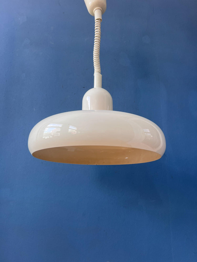 Mid Century Beige UFO Hanging Lamp by Knud Christensen