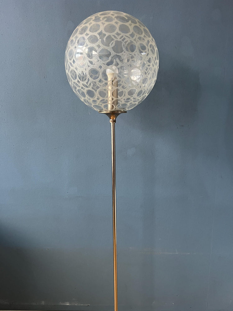 Vintage Glass Floor Lamp by Doria Leuchten