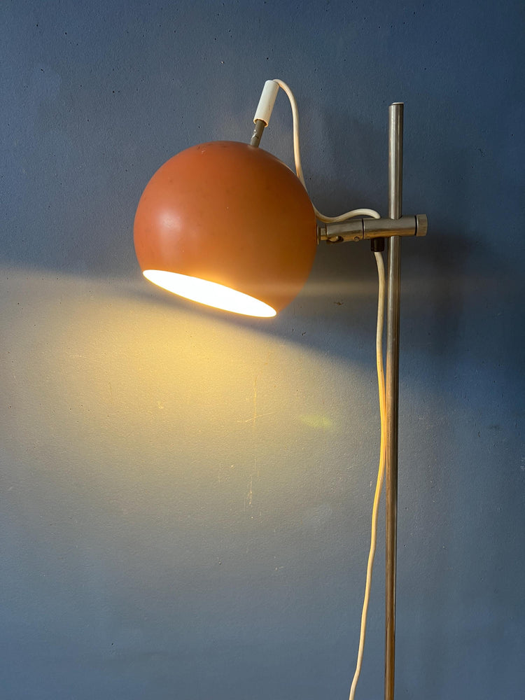 Mid Century Orange Eyeball Floor Lamp