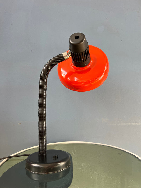 Red Flexible Arm Space Age Table Lamp