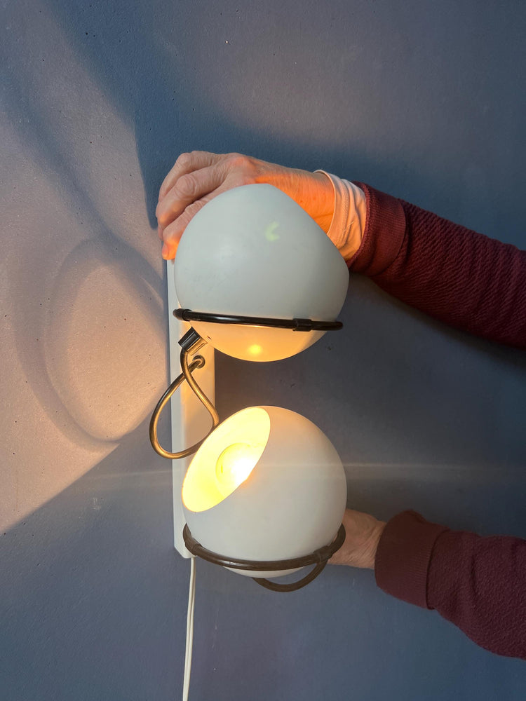 White GEPO Space Age Eyeball Wall Lamp