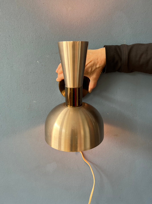 Vintage Red Herda Diabolo Wall Lamp | Copper Space Age Lamp