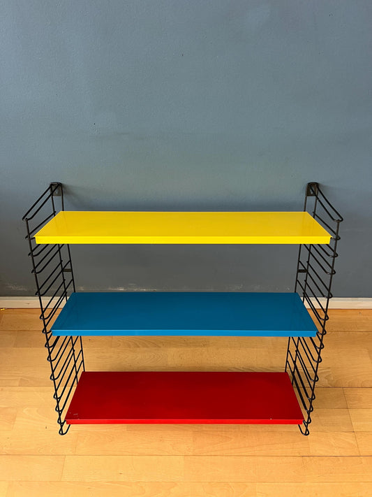 Vintage Yellow, Red and Blue Tomado Wall System - Shelves - Rack - Unit