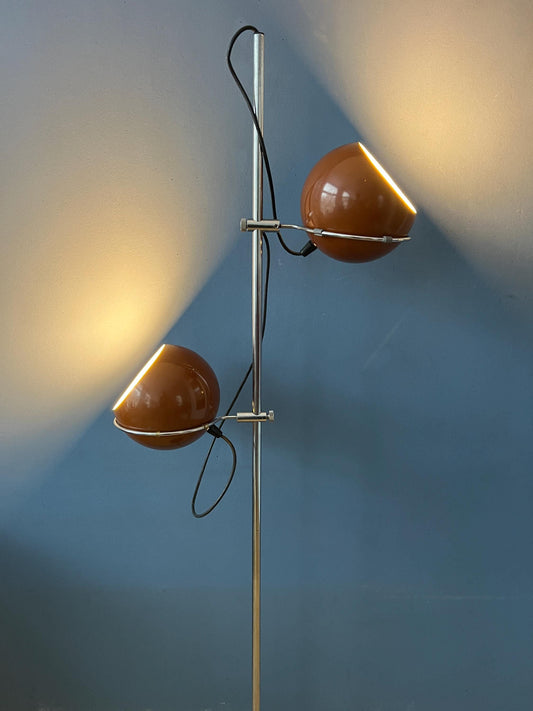 Vintage Brown GEPO Space Age Eyeball Floor Lamp