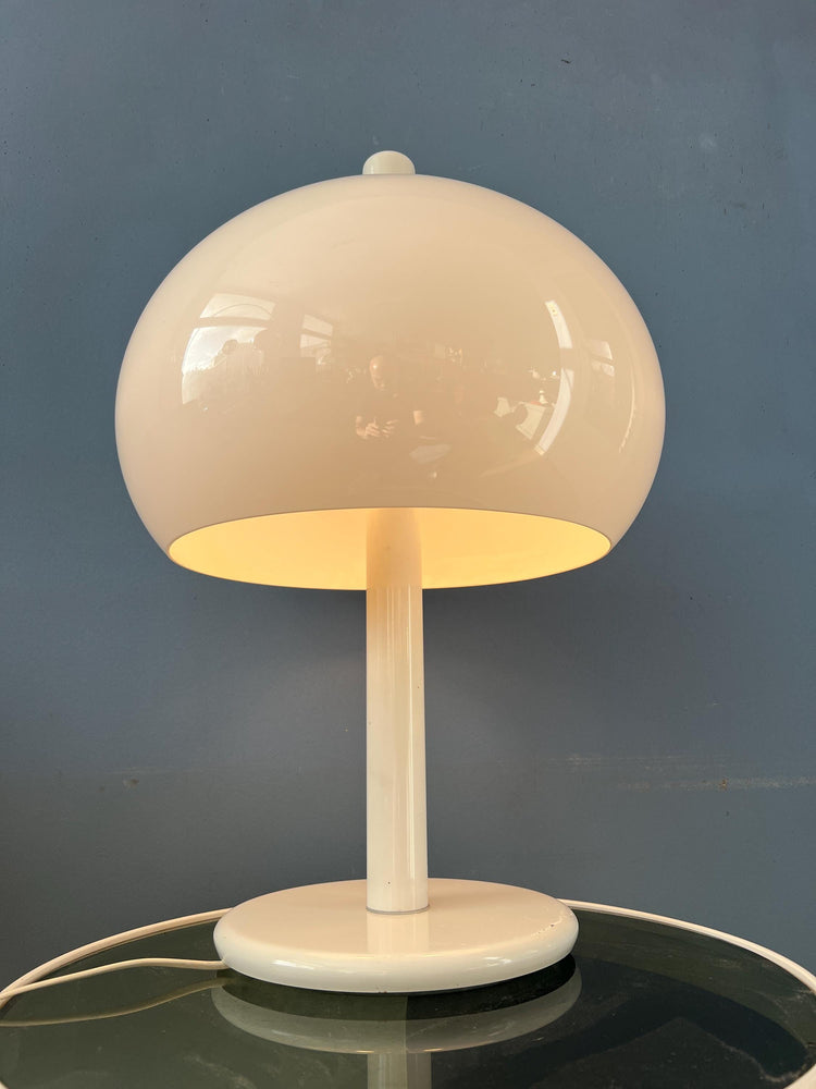 White Vintage Dijkstra Space Age Mushroom Table Lamp
