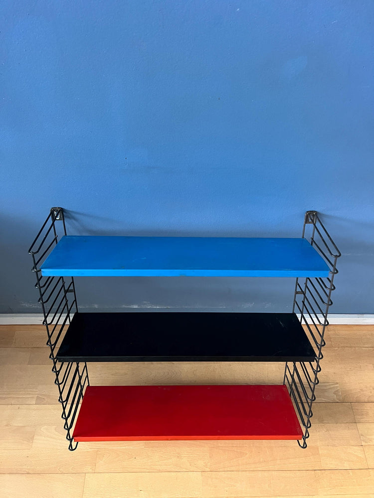 Blue, Black and Red Tomado Vintage Modular Wall System - Shelves - Unit