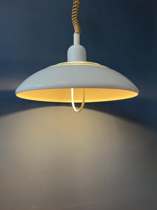 Vintage Mid Century Beige Dijkstra Pendant Lamp