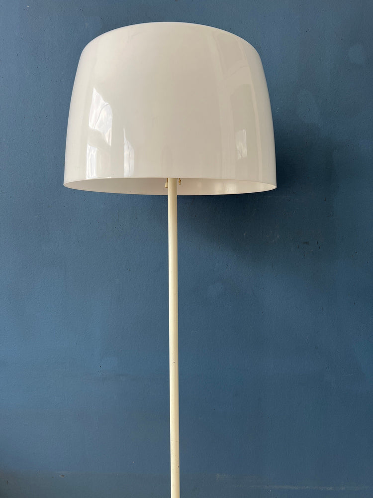 Mid-Century White Willem Hagoort Floor Lamp