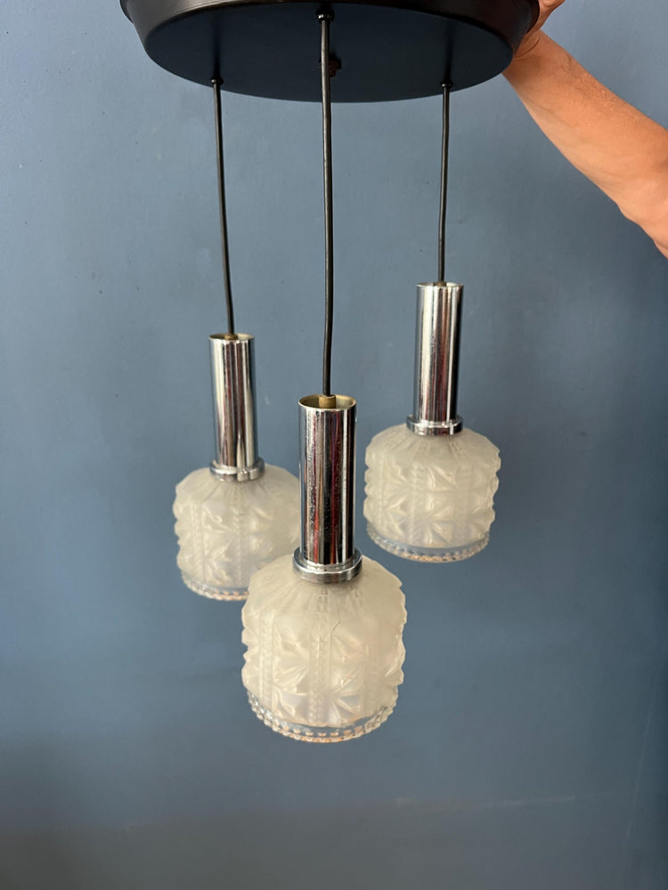 Vintage Cascade Frosted Glass Pendant Lamp