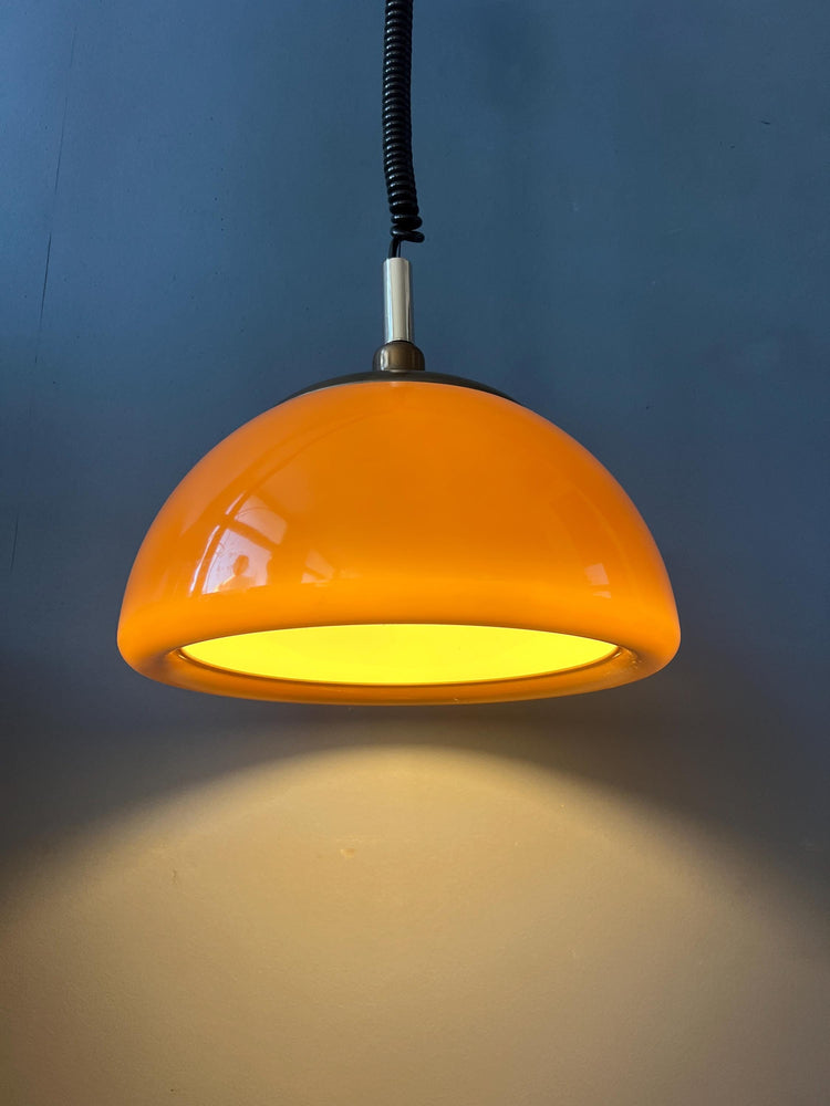 Vintage Cosack Leuchten Plexiglass Brown - Orange Pendant Lamp