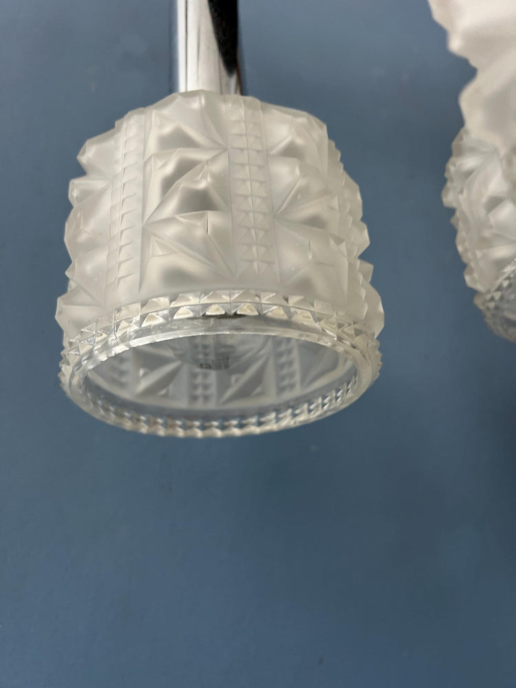 Vintage Cascade Frosted Glass Pendant Lamp