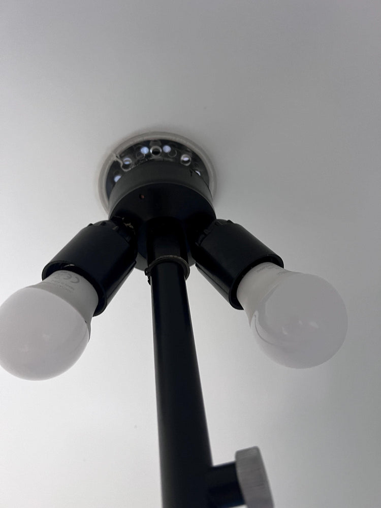 Vintage White Mushroom Floor Lamp | Mid Century Plexiglass Shade