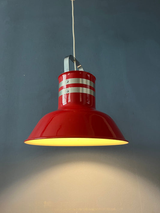 Red 'Bucket' Space Age Pendant Lamp by Ateljé Lyktan