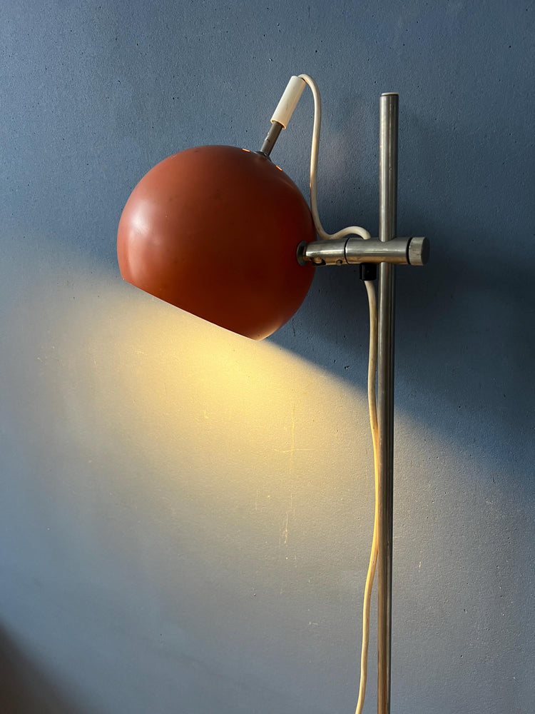 Mid Century Orange Eyeball Floor Lamp