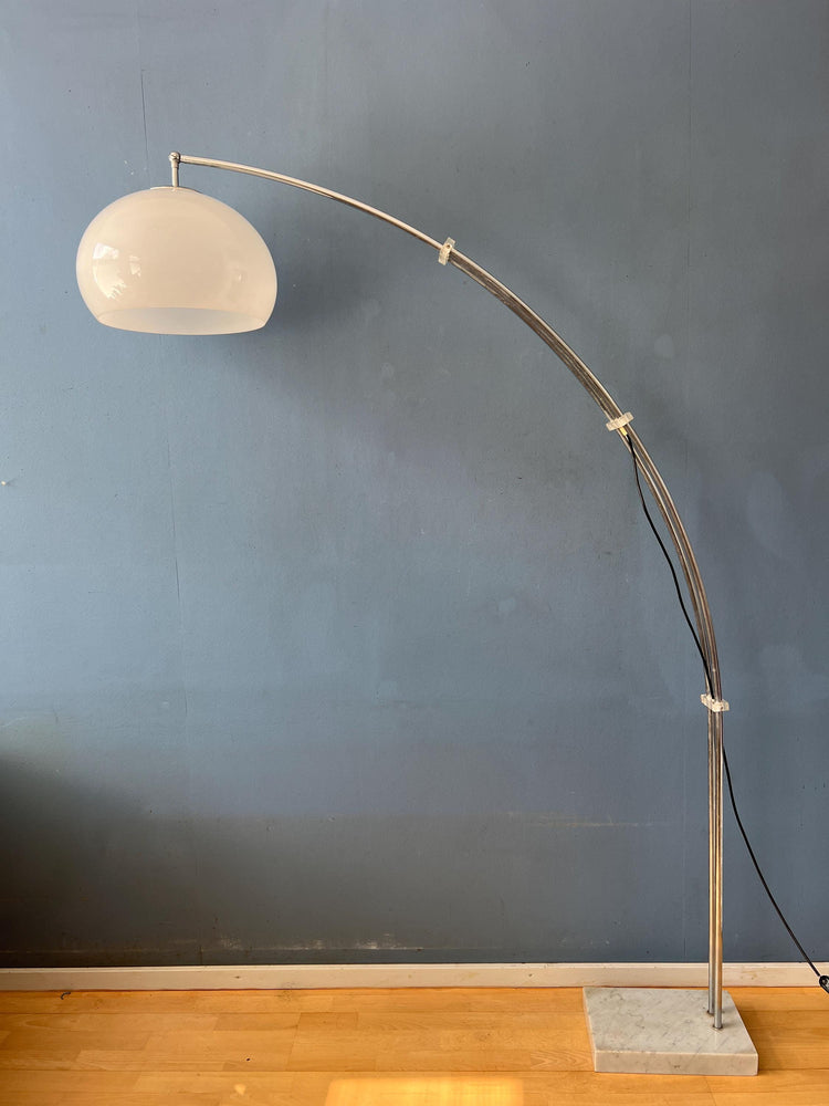 Vintage Space Age Arc Floor Lamp with Marble Base