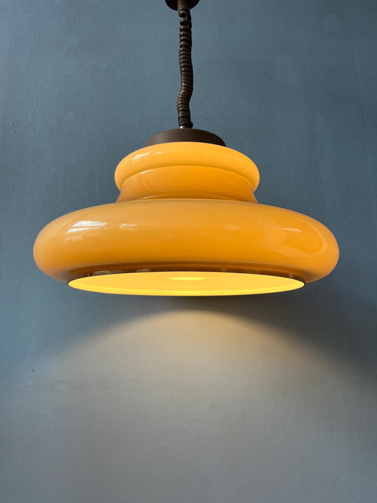 Acrylic Glass Herda Mid Century 70s Vintage Lighting Pendant