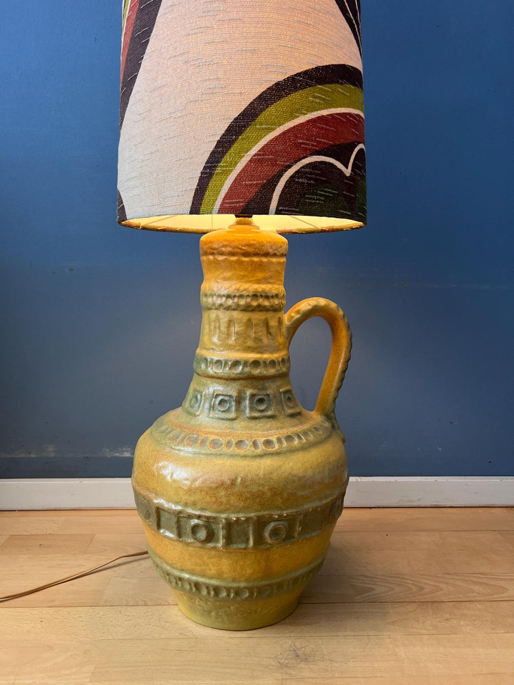 Vintage West Germany Green Ceramic Space Age Floor Lamp