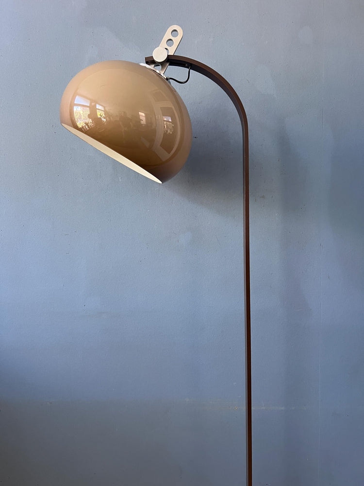 Vintage Dijkstra Mushroom Floor Lamp | Brown Mid Century Space Age Light