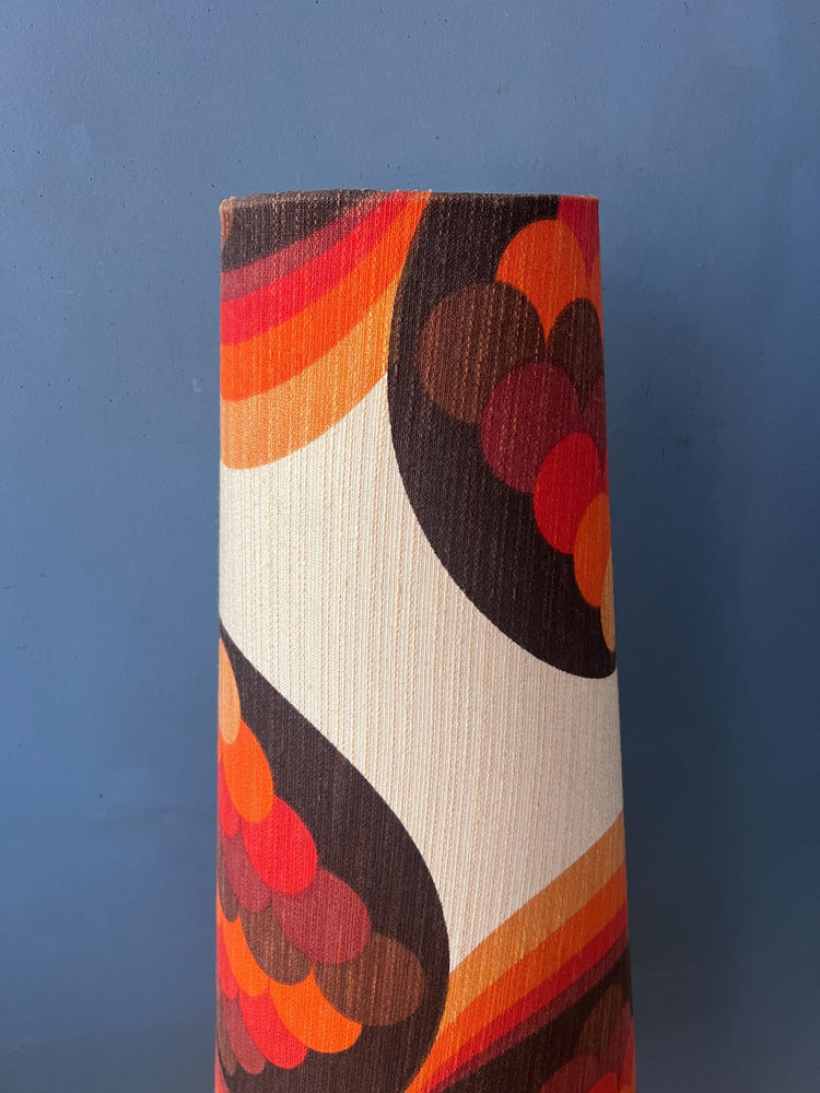 Vintage Orange Ceramic West Germany MCM Floor Lamp